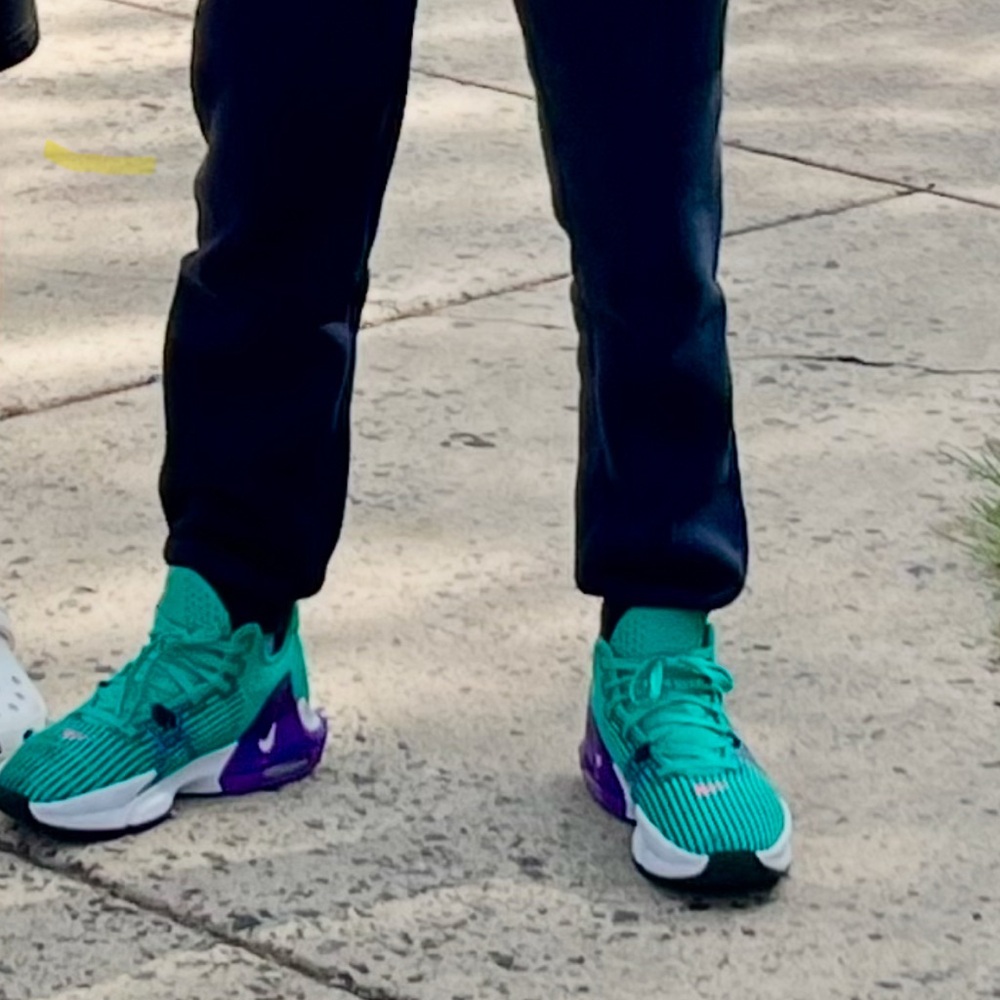 Nike Green and Purple Sneakers